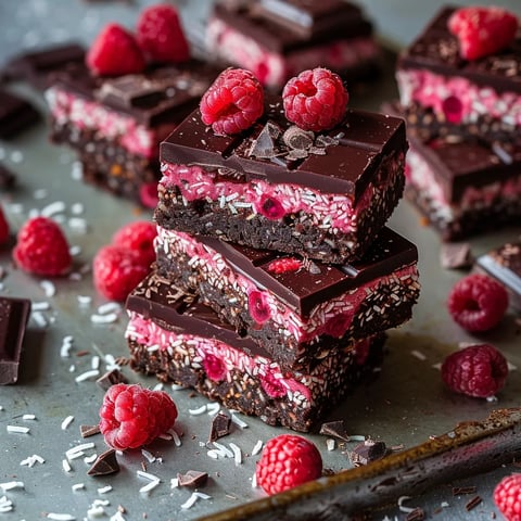 A close up of a chocolate dessert with raspberries on top.