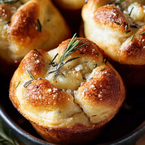 A bowl of muffins with herbs on top.