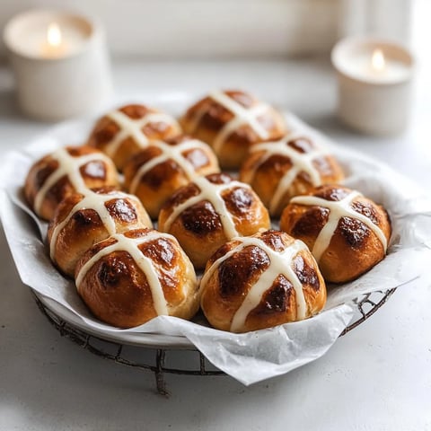 A plate of bread with crosses on them.