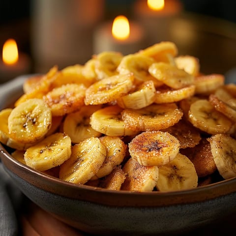 A bowl of banana slices.