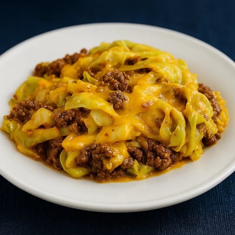 A plate of food with meat and vegetables.