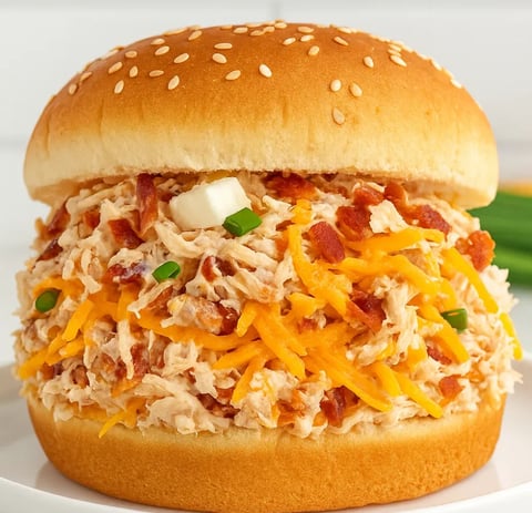 Slow Cooker Chicken Sandwich