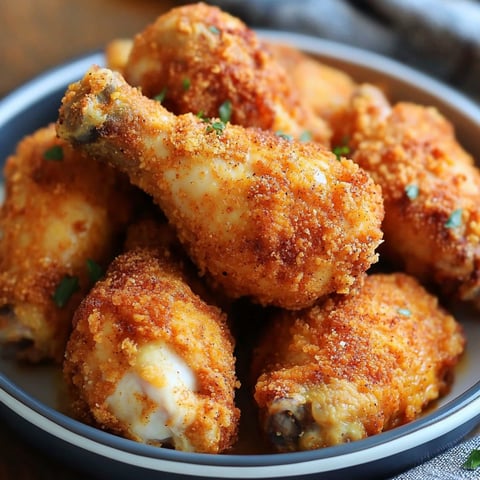 A plate of fried chicken.