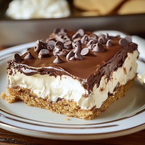 A slice of chocolate cake with chocolate chips on top.