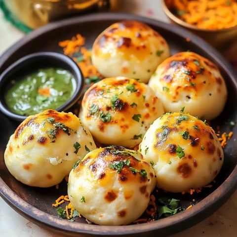 A plate of food with sauce and cheese.