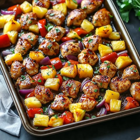 Hawaiian Chicken Sheet Pan