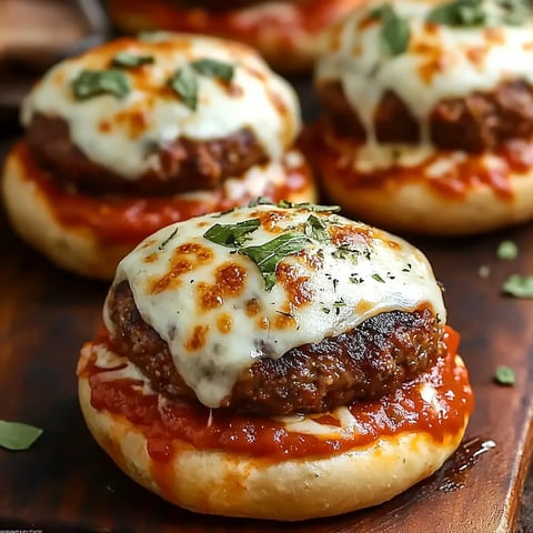 Cheesy Italian Pizza Burgers.