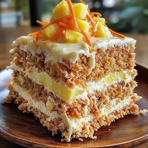A slice of Hawaiian Carrot Pineapple Cake.