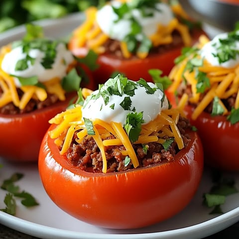 Healthy Taco Stuffed Tomatoes
