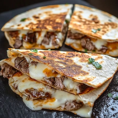 Steak Cheese Quesadillas on Blackstone