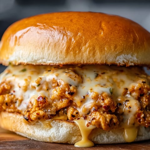 A mouthwatering Cajun Chicken Sloppy Joes sandwich packed with saucy chicken and gooey cheese.