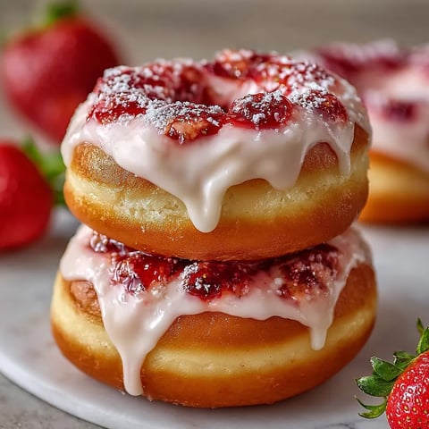 Strawberry Cheesecake Stuffed Donuts
