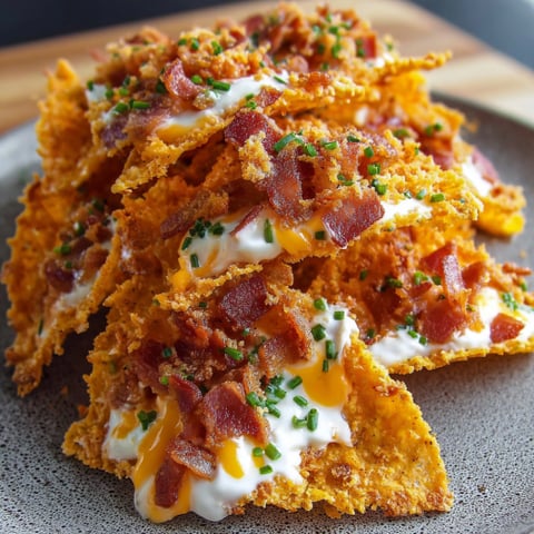 A plate of bacon and cheese Doritos.