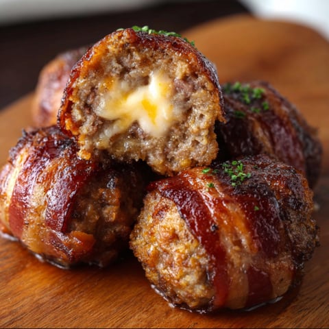 Cheddar-stuffed BBQ bacon bombs are delicious and easy to make.