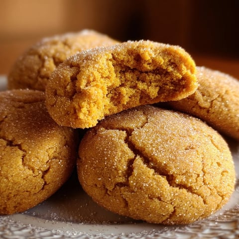 A plate of soft batch pumpkin sugar cookies.