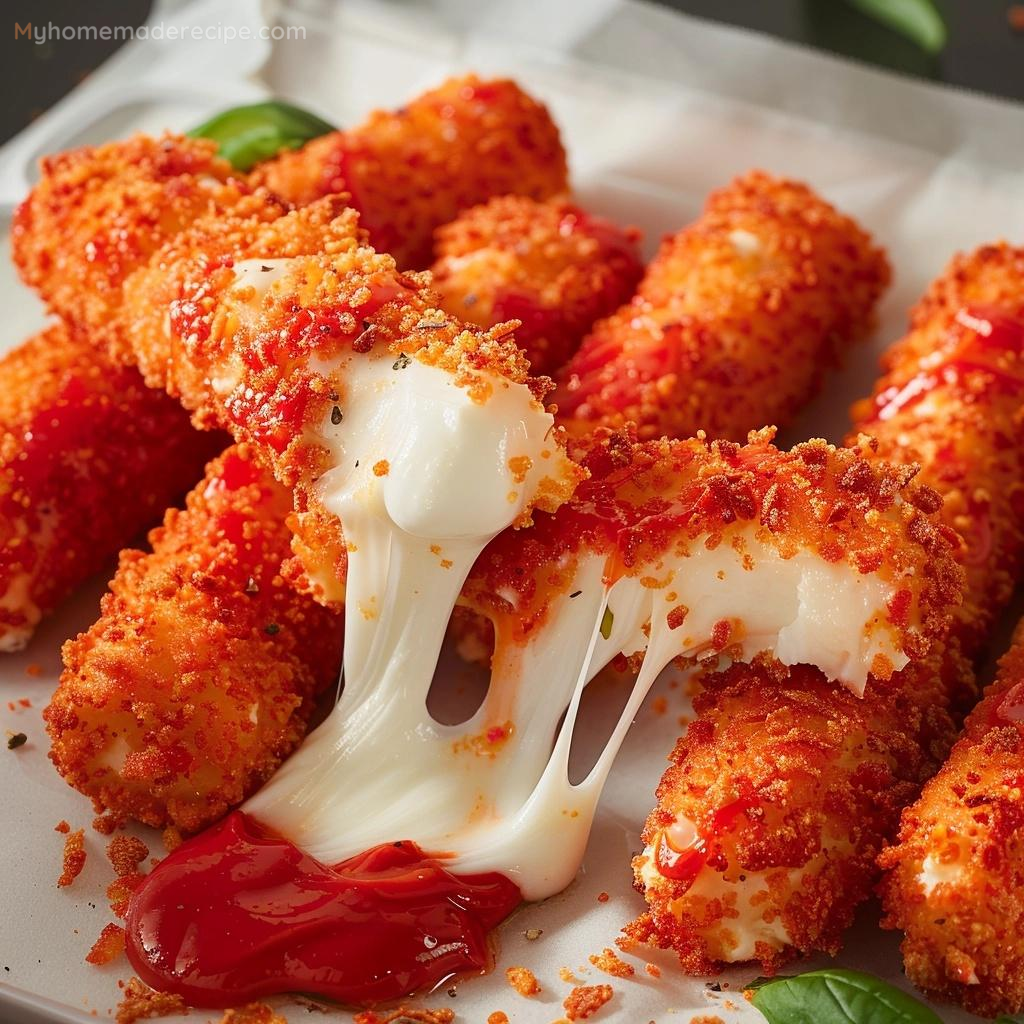 Hot Cheeto Mozzarella Sticks