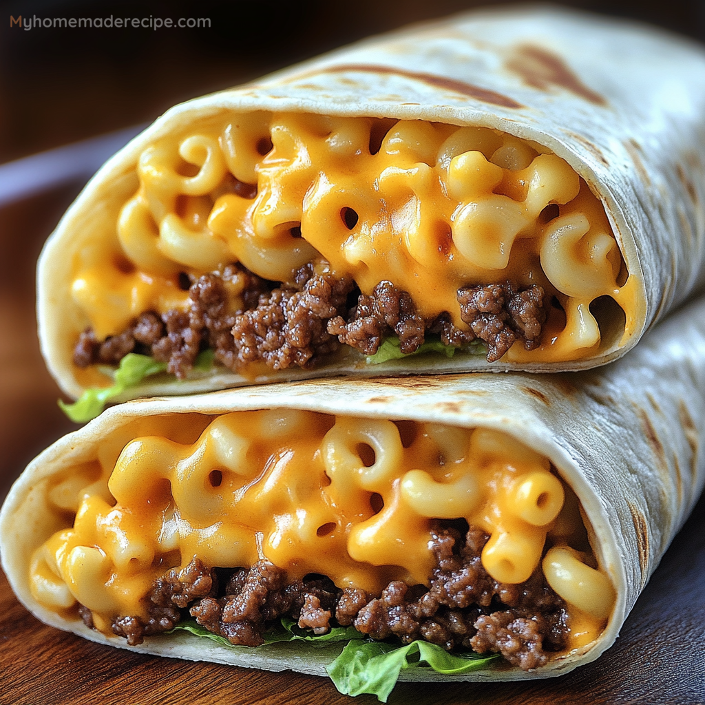 Mac 'n' Cheese Burger Wrap