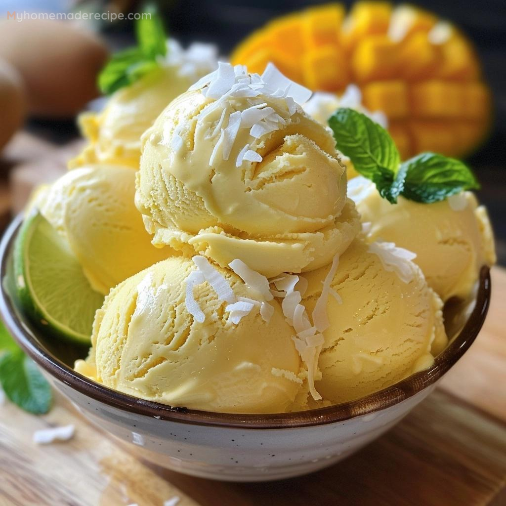 Coconut Mango Ice Cream