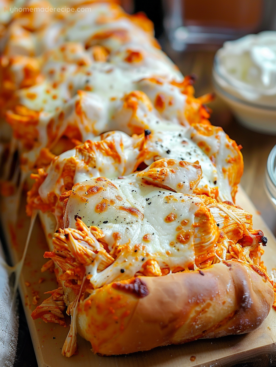 Buffalo Chicken Garbage Bread