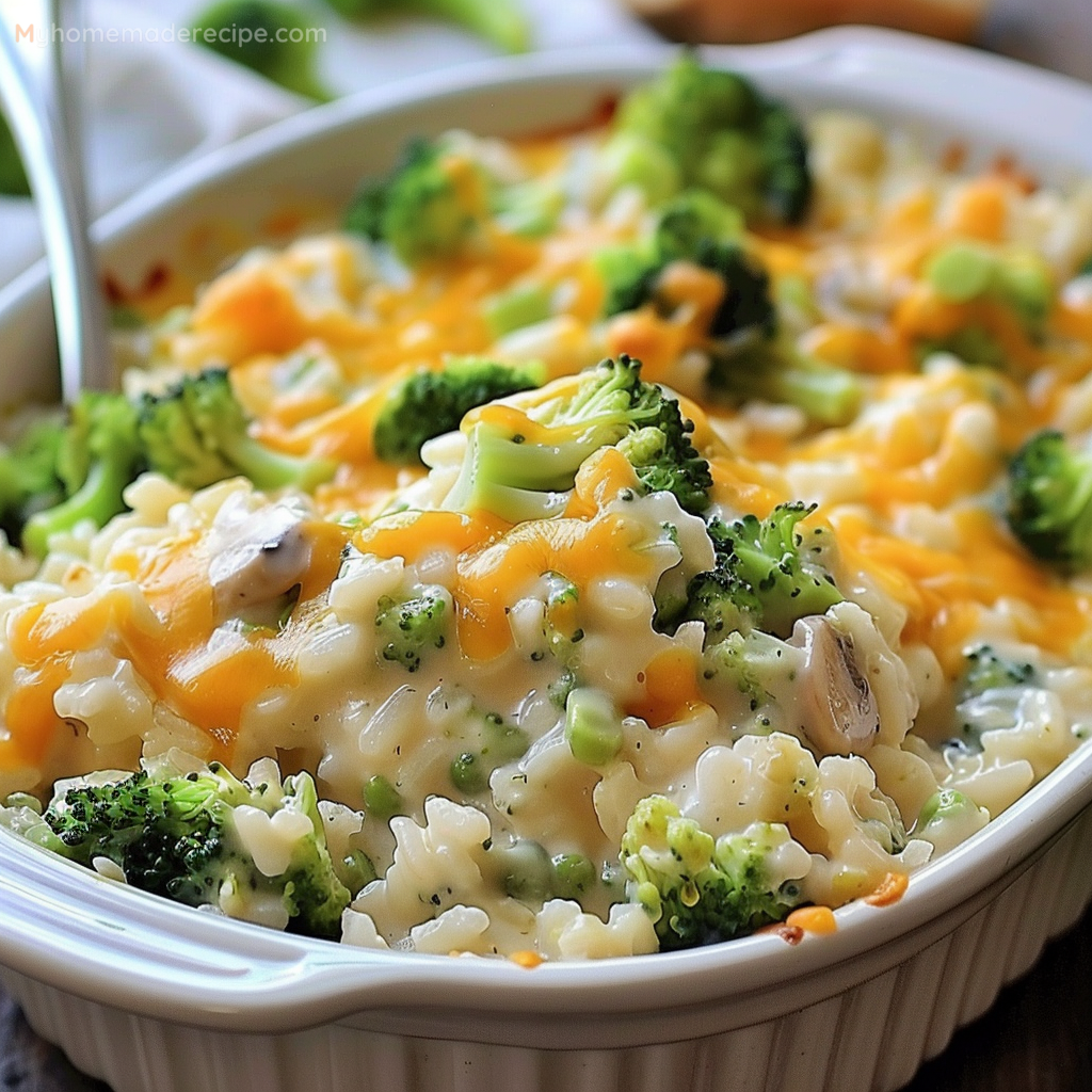 Broccoli Cheese Rice Casserole