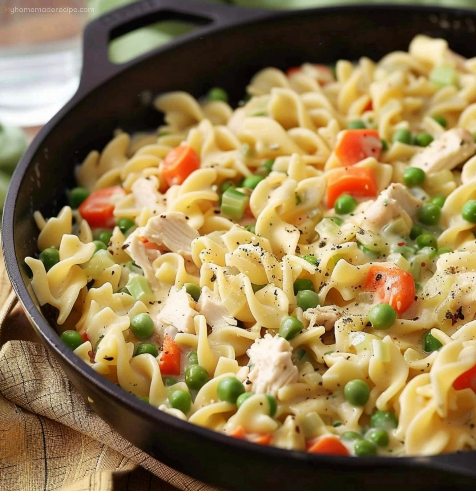 Chicken Pot Pie Noodle Skillet