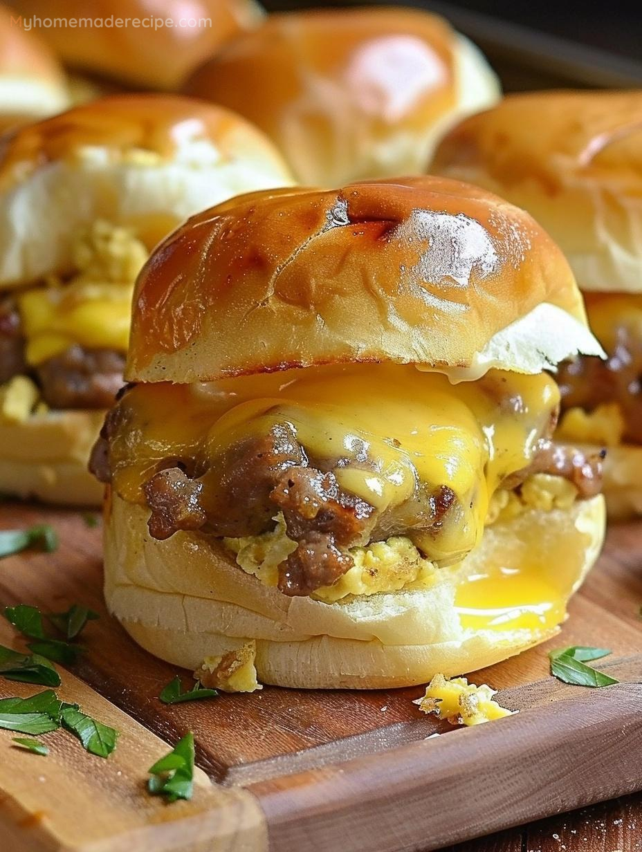 Sausage Egg and Cheese Breakfast Sliders