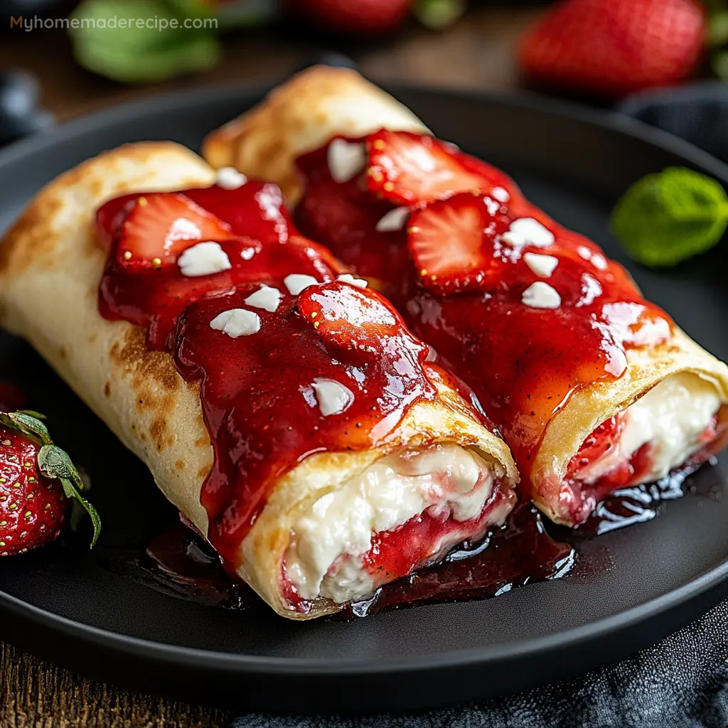 Strawberry Cheesecake Chimichangas