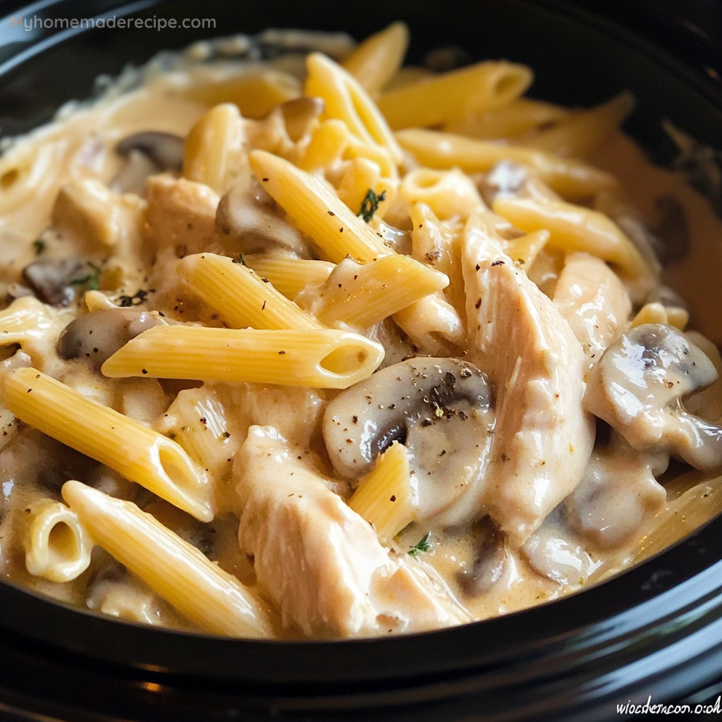 Slow Cooker Cheesy Chicken Penne