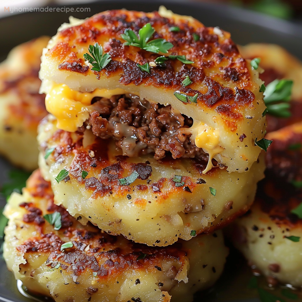 Stuffed Potato Cakes