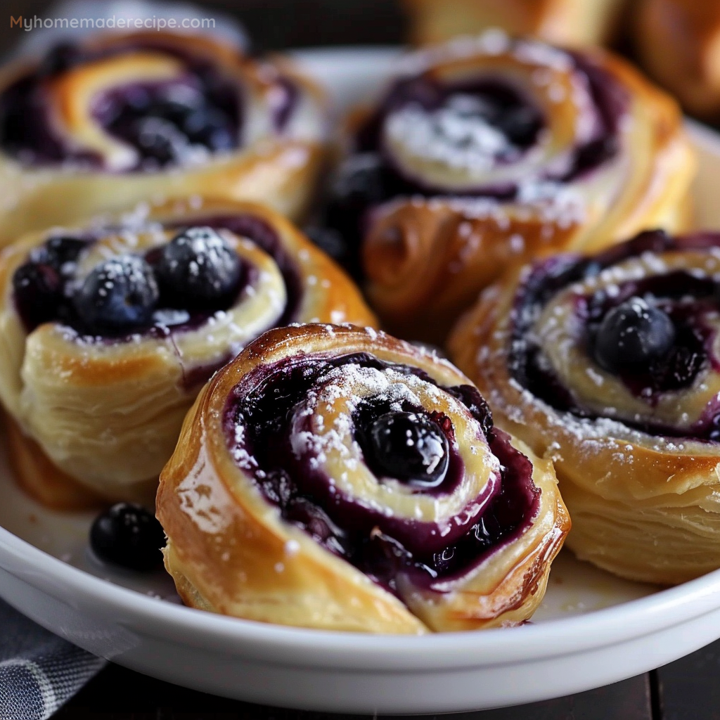 Blueberry Cheesecake Swirl Rolls