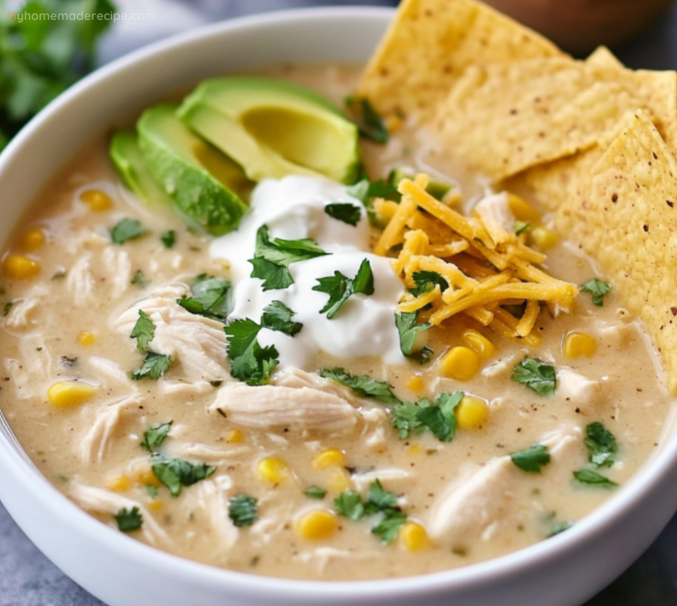 Creamy Crockpot White Chicken Chili - Cozy And Delicious - My Home Made ...