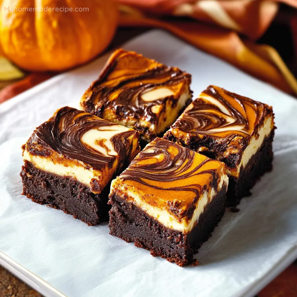 Pumpkin Cheesecake Brownies