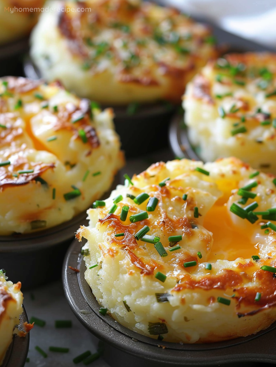 Garlic Chive Mashed Potato Puffins