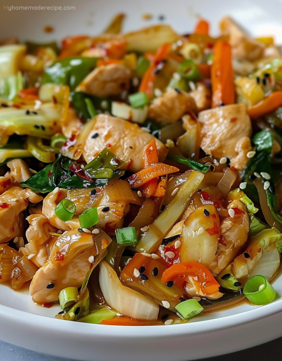 Chinese Chicken Cabbage Stir-Fry
