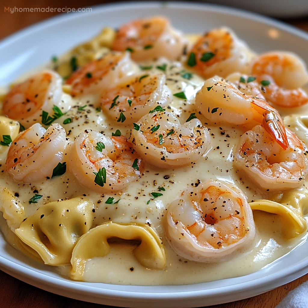 Cheese Tortellini Shrimp Alfredo