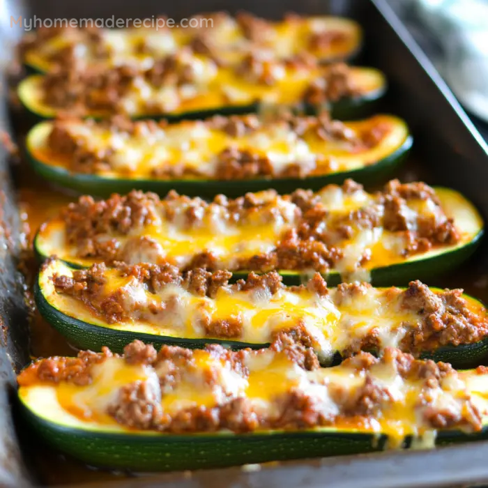 Beef Stuffed Zucchini Boats