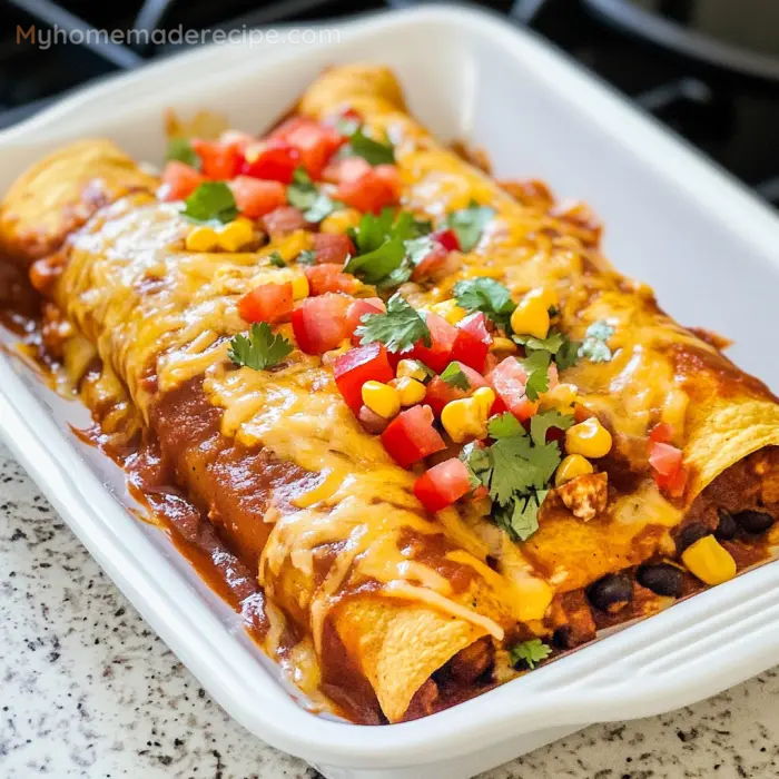 Sweet Potato, Corn, and Black Bean Enchiladas