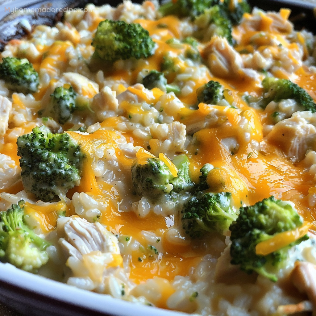 Broccoli, Rice, Cheese, and Chicken Casserole