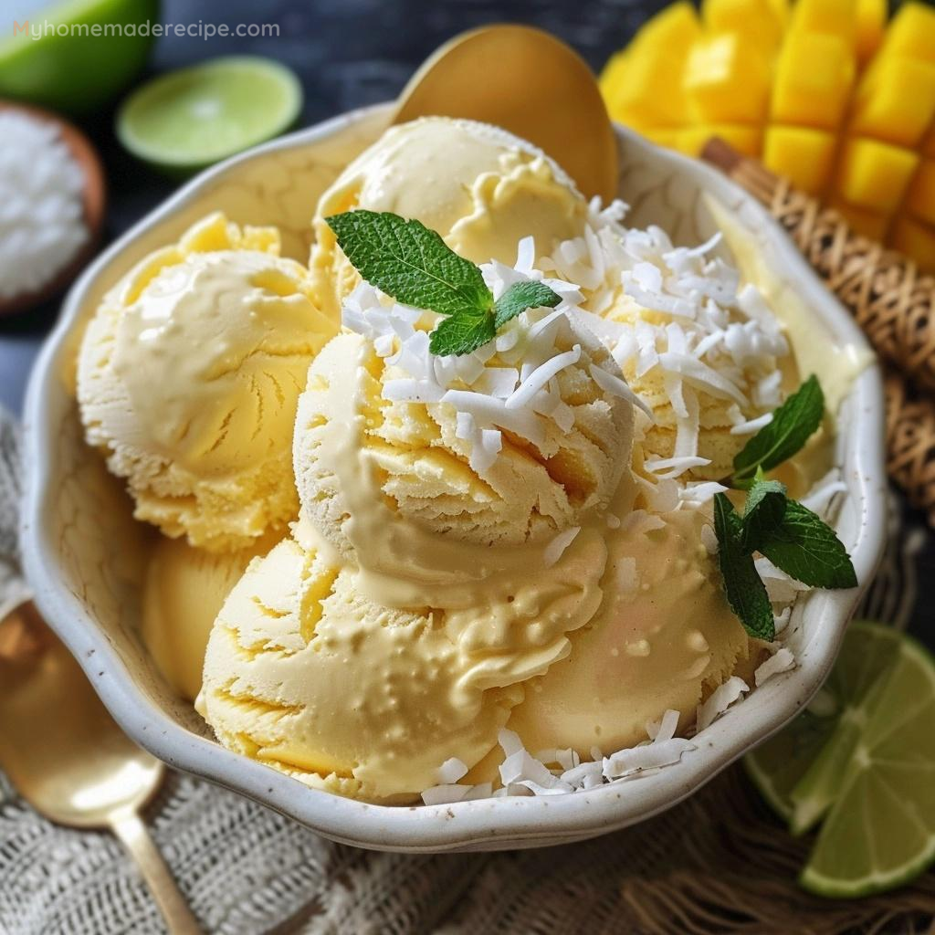 Coconut Mango Ice Cream