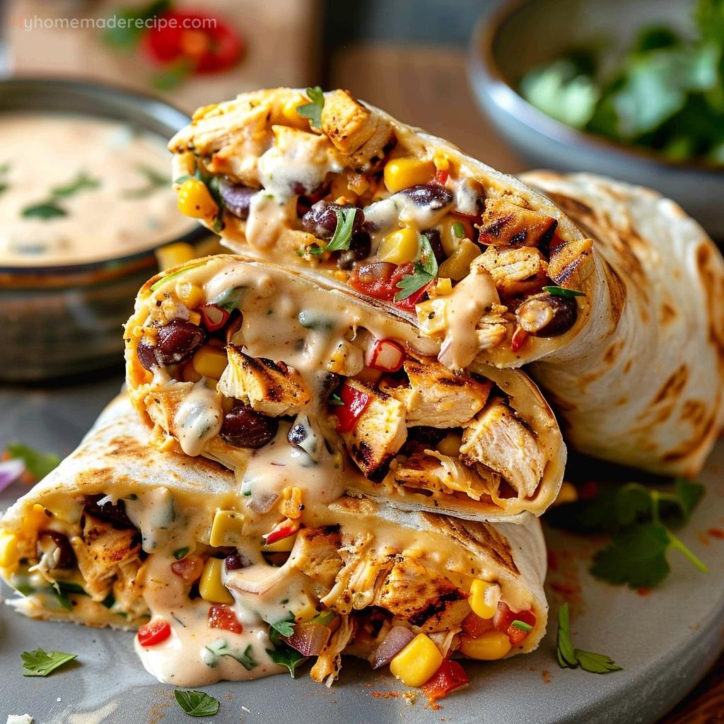 Southwest Chicken Wrap Recipe - Quick and Delicious - My Home Made Recipe