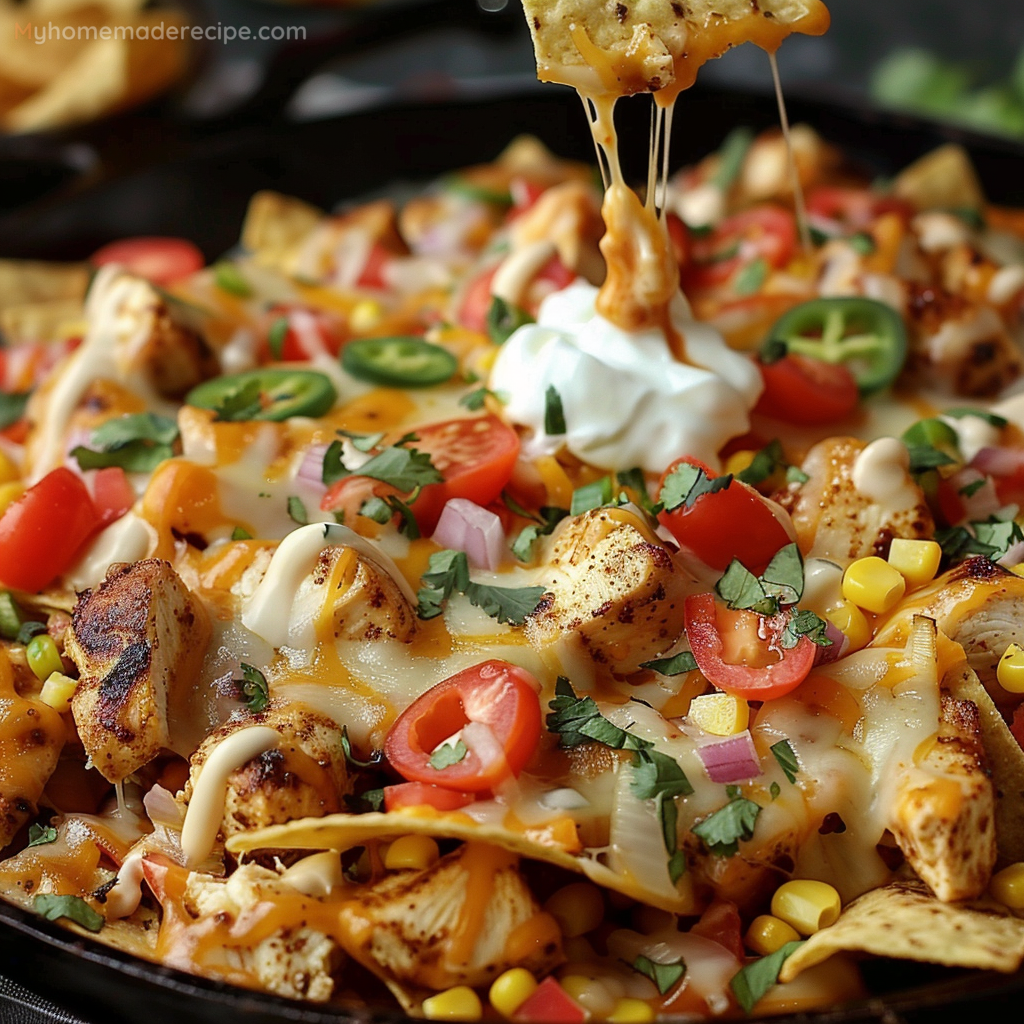 Delicious Spicy Cheesy Blackened Chicken Nachos