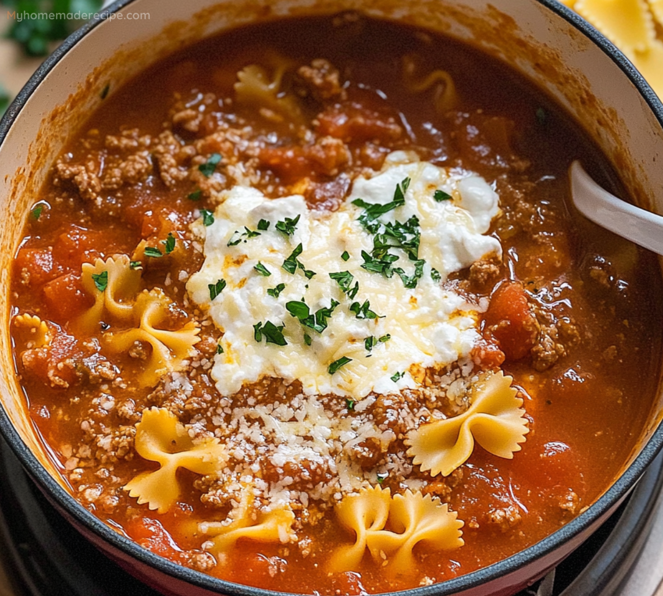 The BEST Lasagna Soup