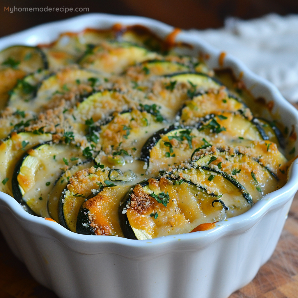 Zucchini and Yellow Squash Au Gratin