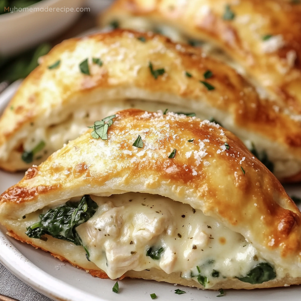 Chicken Alfredo Air Fryer Calzones