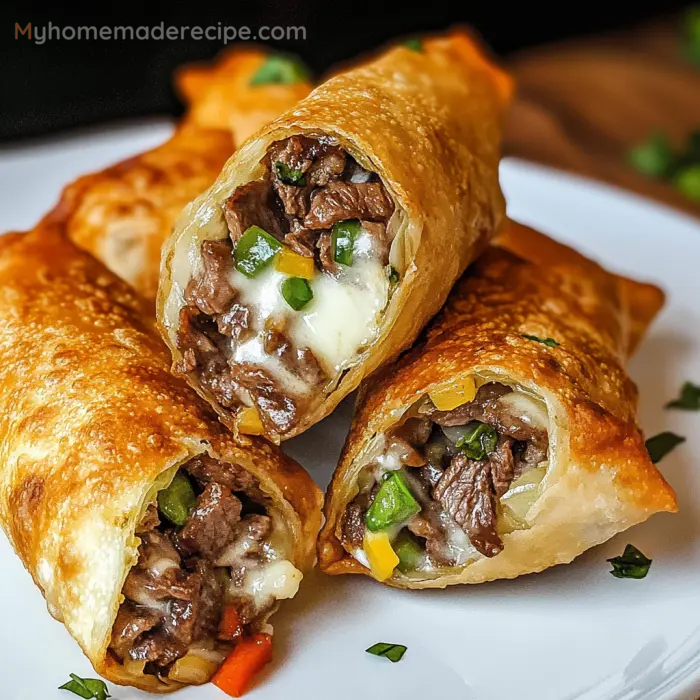 Philly Cheesesteak Egg Rolls