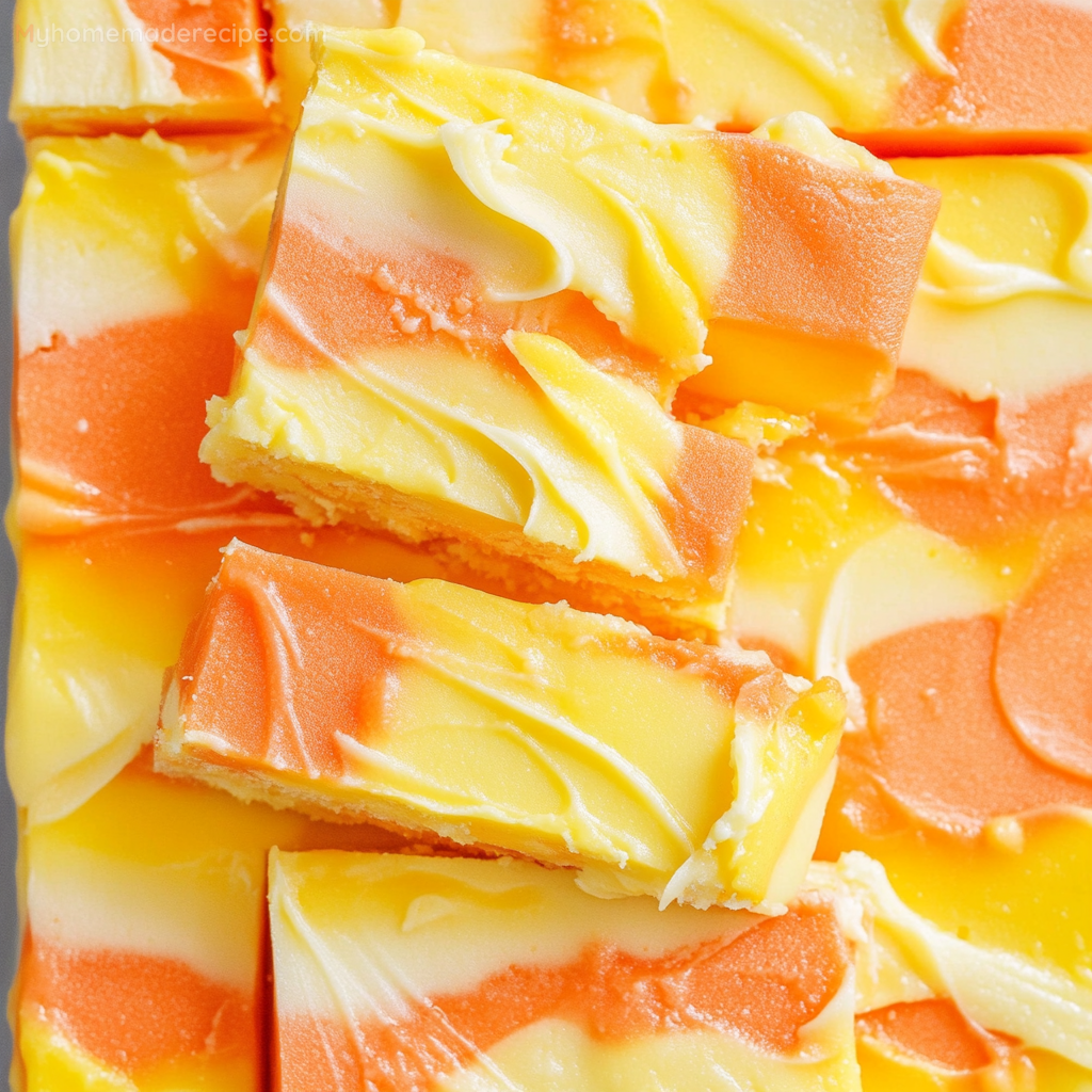 Candy Corn Fudge Delights