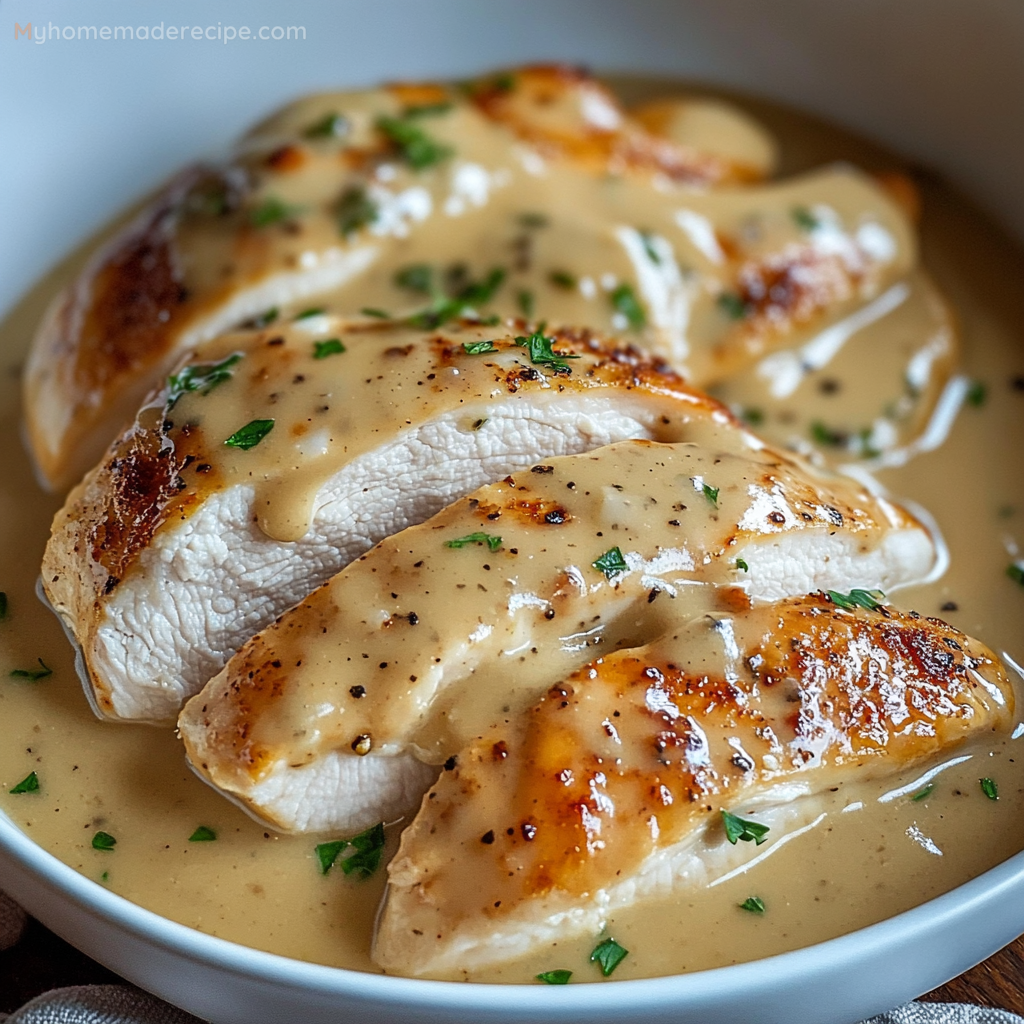 Slow Cooker Chicken Breasts with Gravy