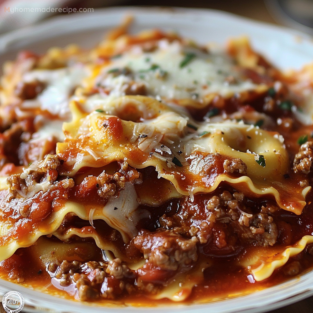 Crockpot Ravioli Lasagna