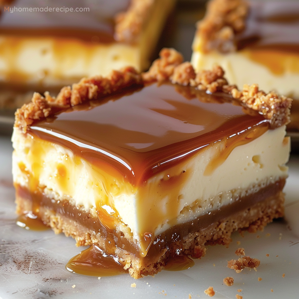 Decadent Caramel Cheesecake Bars