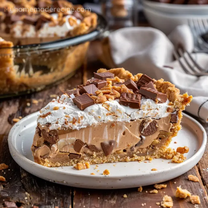 No Bake Snickers Pie